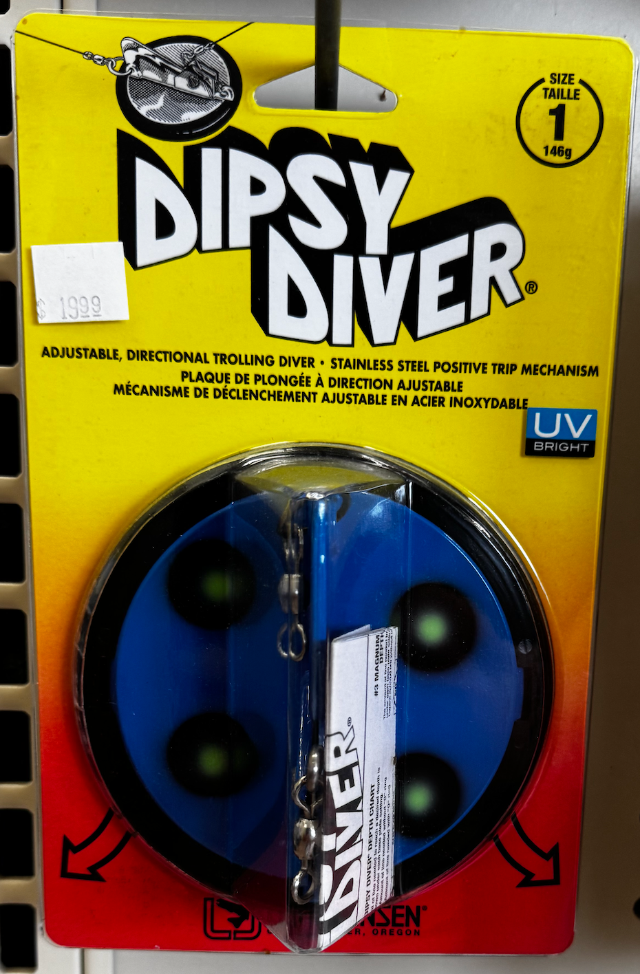 Luhr-Jensen Dipsy Divers Size 1 With "O" Ring